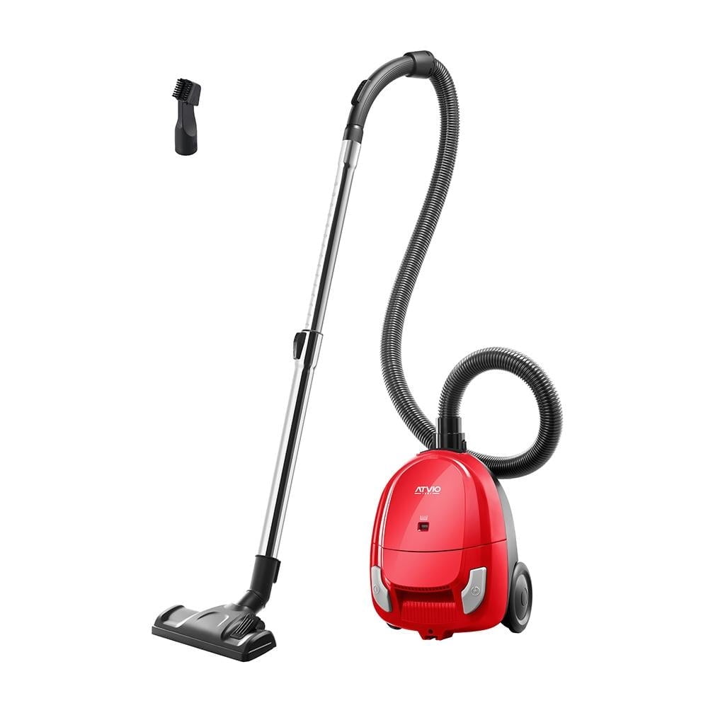 Aspiradora Atvio Canister Con Bolsa 1.5 Litros 1200 Watts Roja