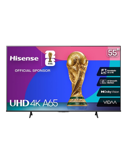 Pantalla Smart TV Hisense QLED 55 Pulgadas UHD 4K 55A65NV