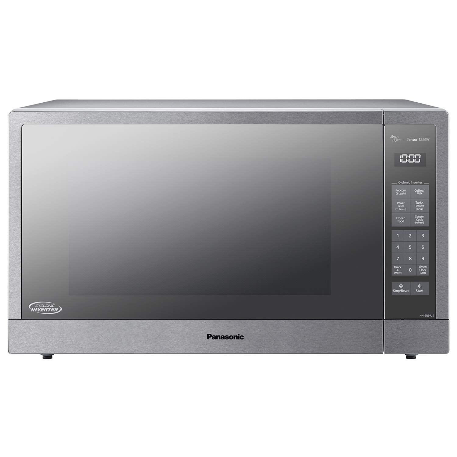 Panasonic Microwave Oven, Stainless Steel CountertopBuilt-In Cyclonic Wave with Inverter Technology and Genius Sensor, 2.2 Cu. Ft, 1250W, NN-SN97JS (Silver)