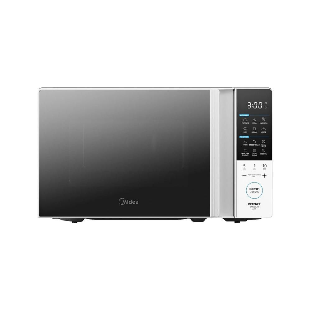 HORNO DE MICROONDAS MIDEA MMDT07S2WB 0.7 PIES 10 NIV POTENCIA BLANCO CON NEGRO
