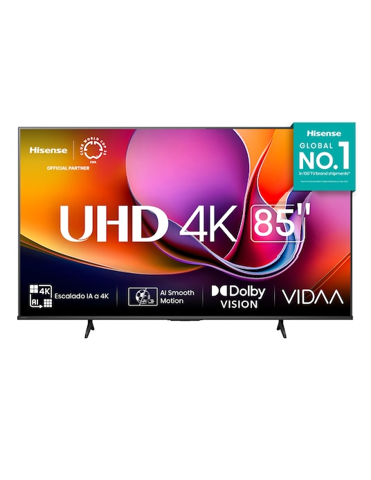 Pantalla UHD Hisense 85 Pulgadas 4K Smart 85A65NV