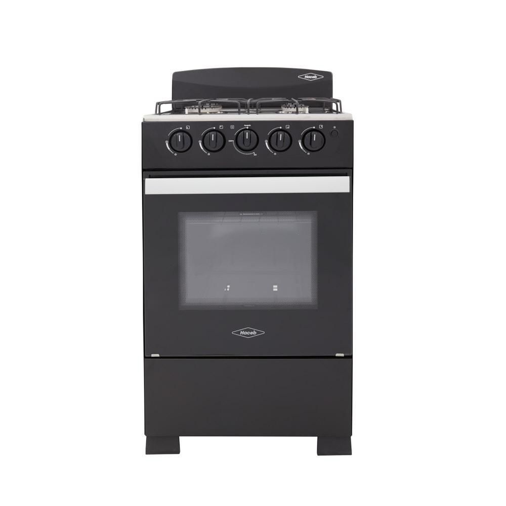 Estufa Reacondicionado de Piso HACEB 4 Puestos Con Horno Gas Natural Romero 50-Torre Negro